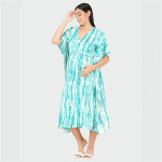 Green and Dye Maternity Kaftan Midi Dress