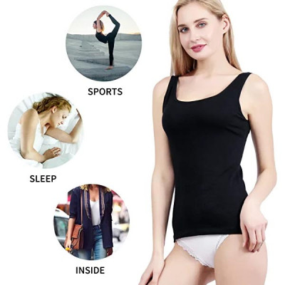 Womens Tank Top Lace Camisoles Undershirt Slim Fit with Premium Cotton Ultra Soft